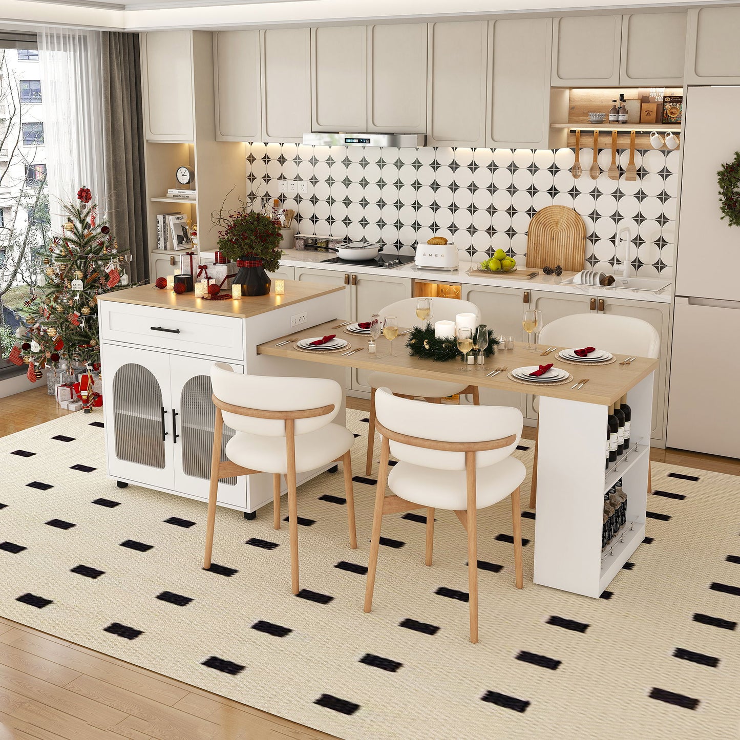 Expandable Kitchen Island With Power Outlet Home Essentials