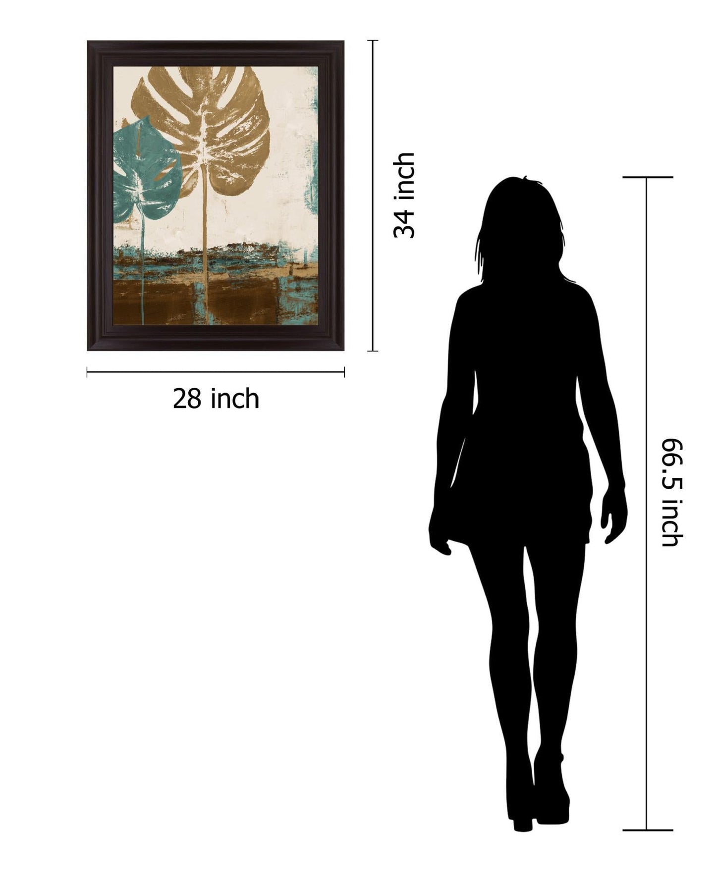 Earthy Monstera Dream - 28" x 34" Framed Wall Art Classy Art