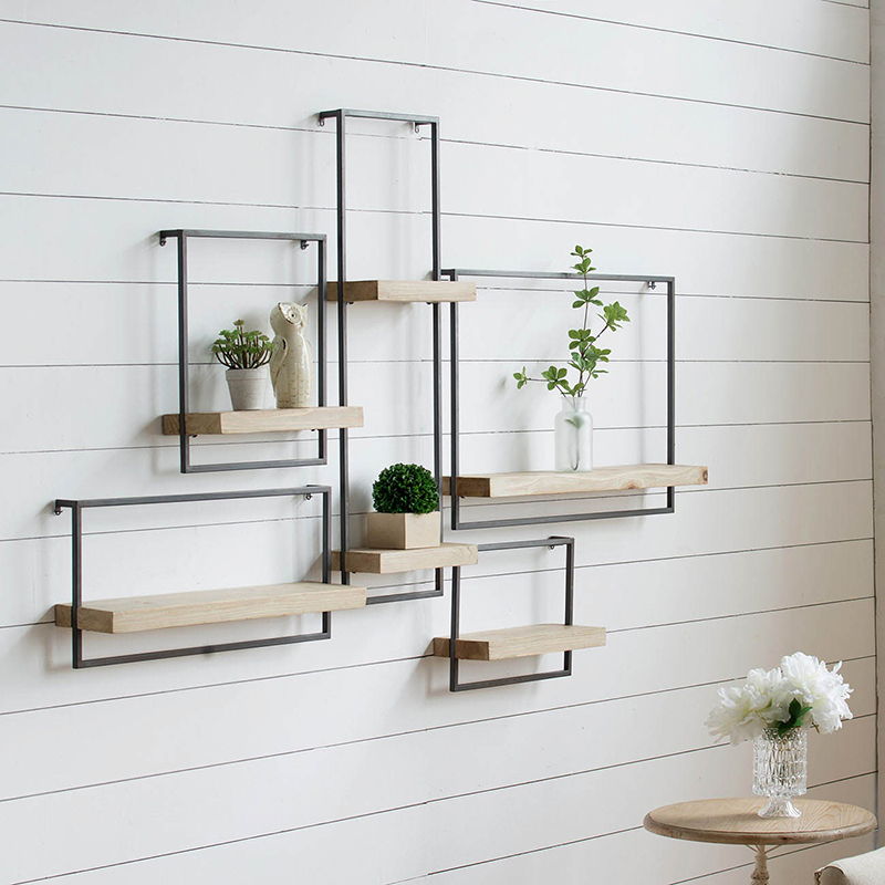 Wall Shelf, Wall Hanging Decor, Home Decor Accent - Black / Brown Daily Nest