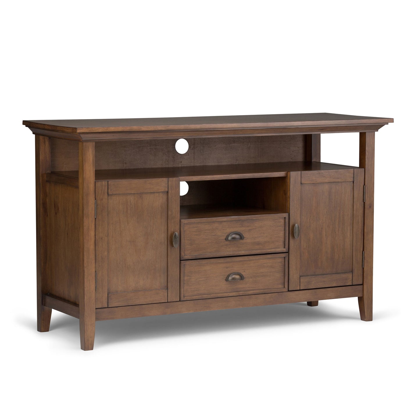 Redmond - Tall TV Media Stand - Rustic Natural Aged Brown Simpli-Home