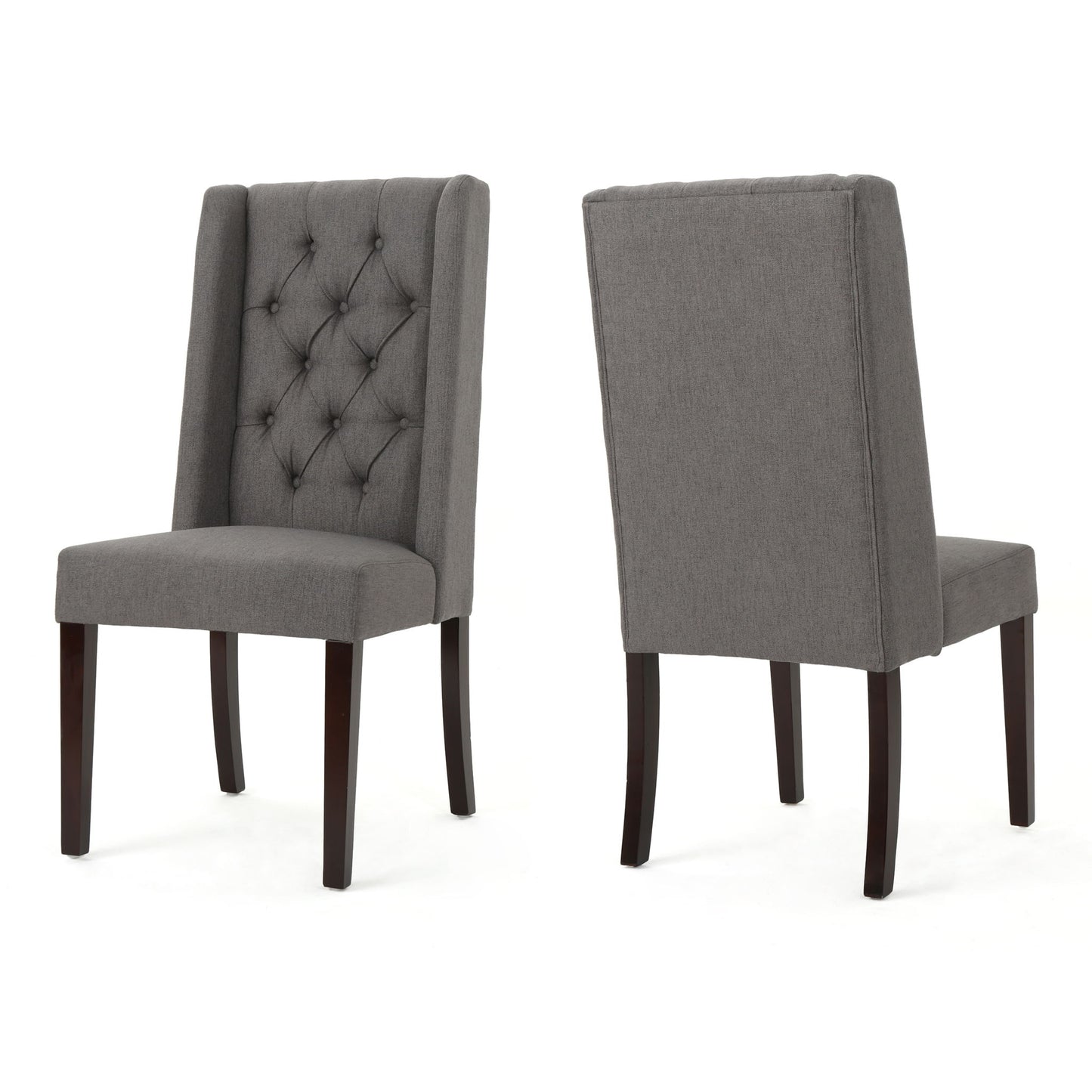 Sophisticated Tufted Dining Chair With High Back Design Noble House
