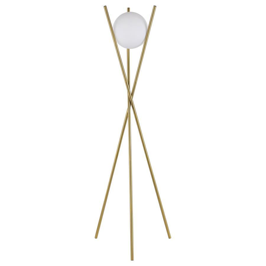 Yamileth - Spherical Bulb Metal Tripod Floor Lamp - Gold Coaster Fine Furniture