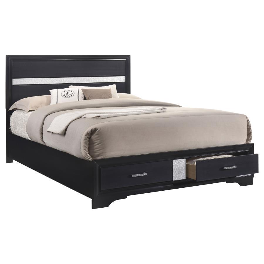 Miranda - Storage Wood Panel Bed CoasterEveryday