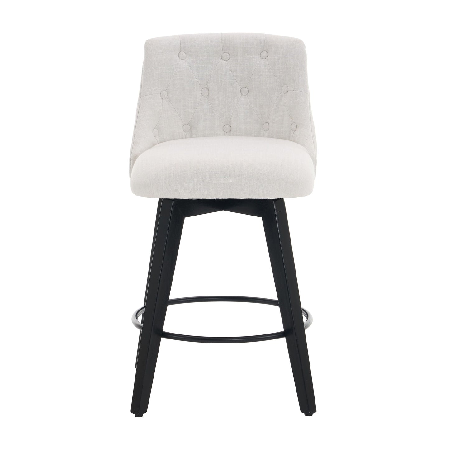 Swivel Bar Stools & Button Tufted Back (Set of 2) Home Essentials