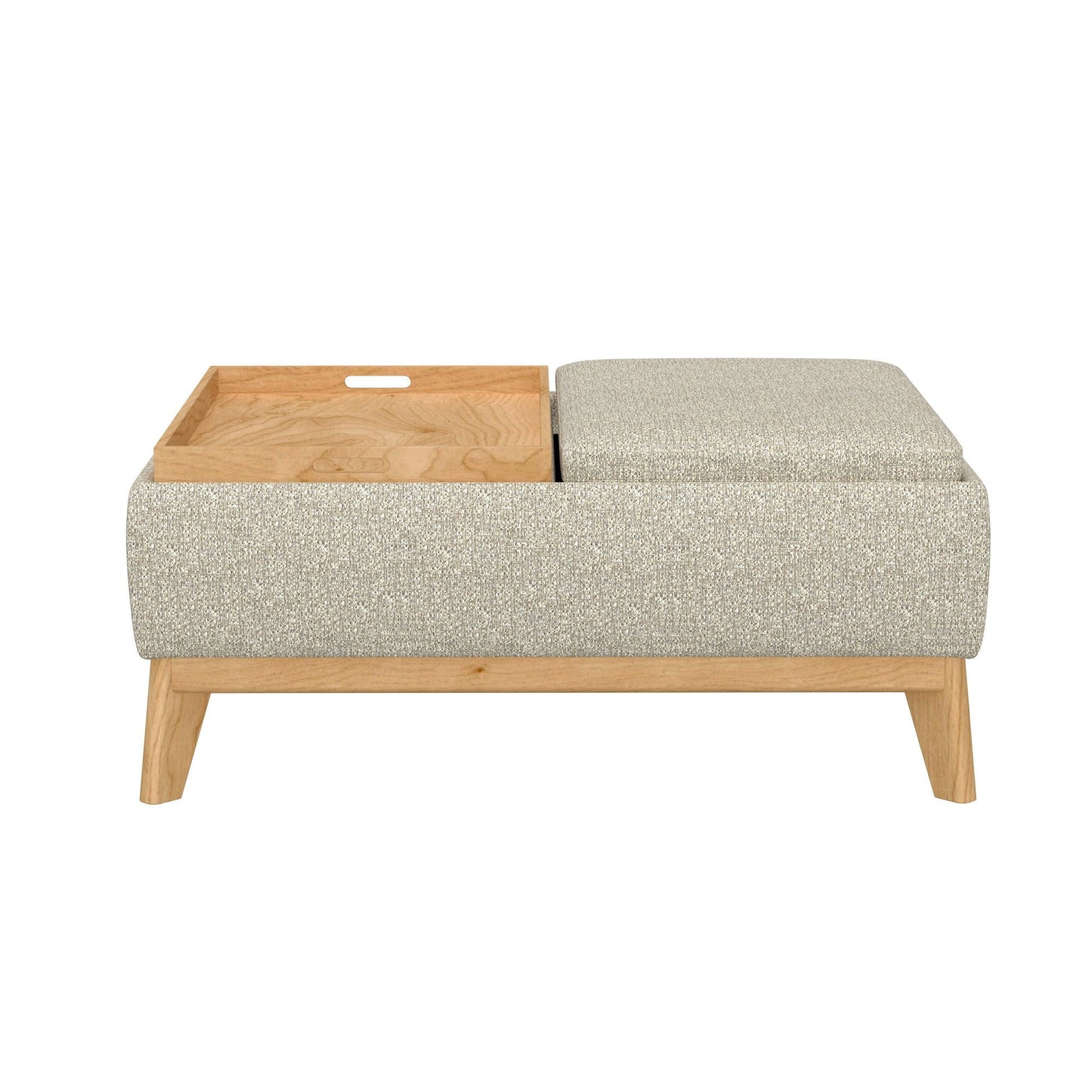 Revel - Reversible Tray Ottoman - Tan Emerald Home
