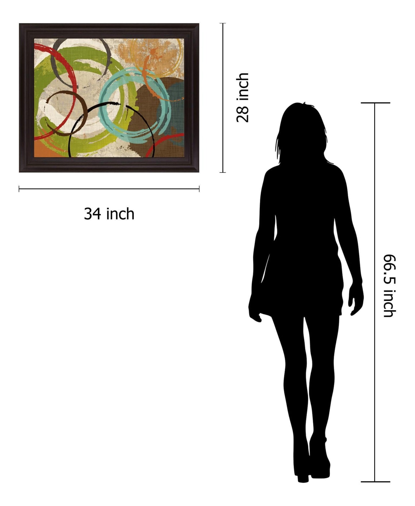 Orbit Layers - 28" x 34" Framed Wall Art Classy Art
