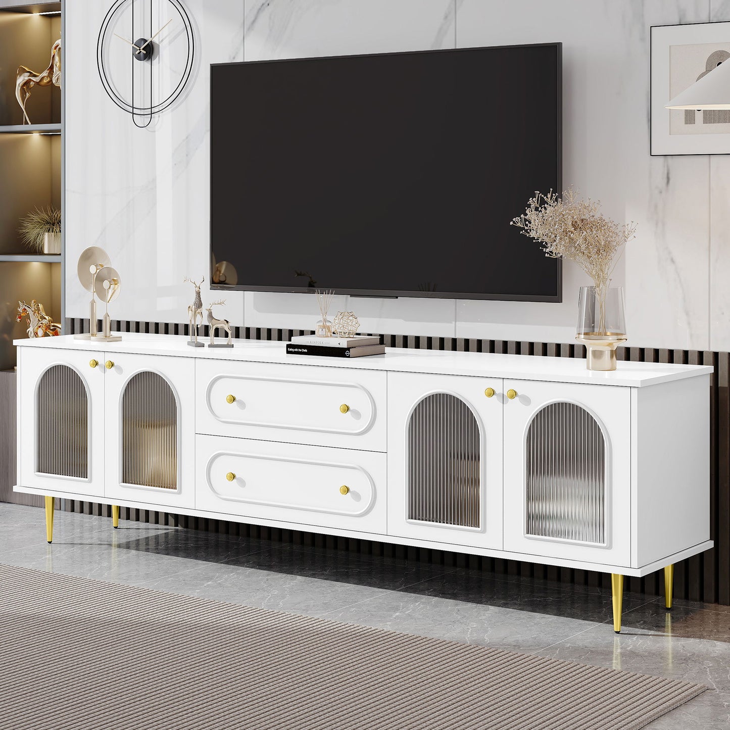 TV Cabinet With 2 Drawers And 2 Cabinets Hearth and Haven