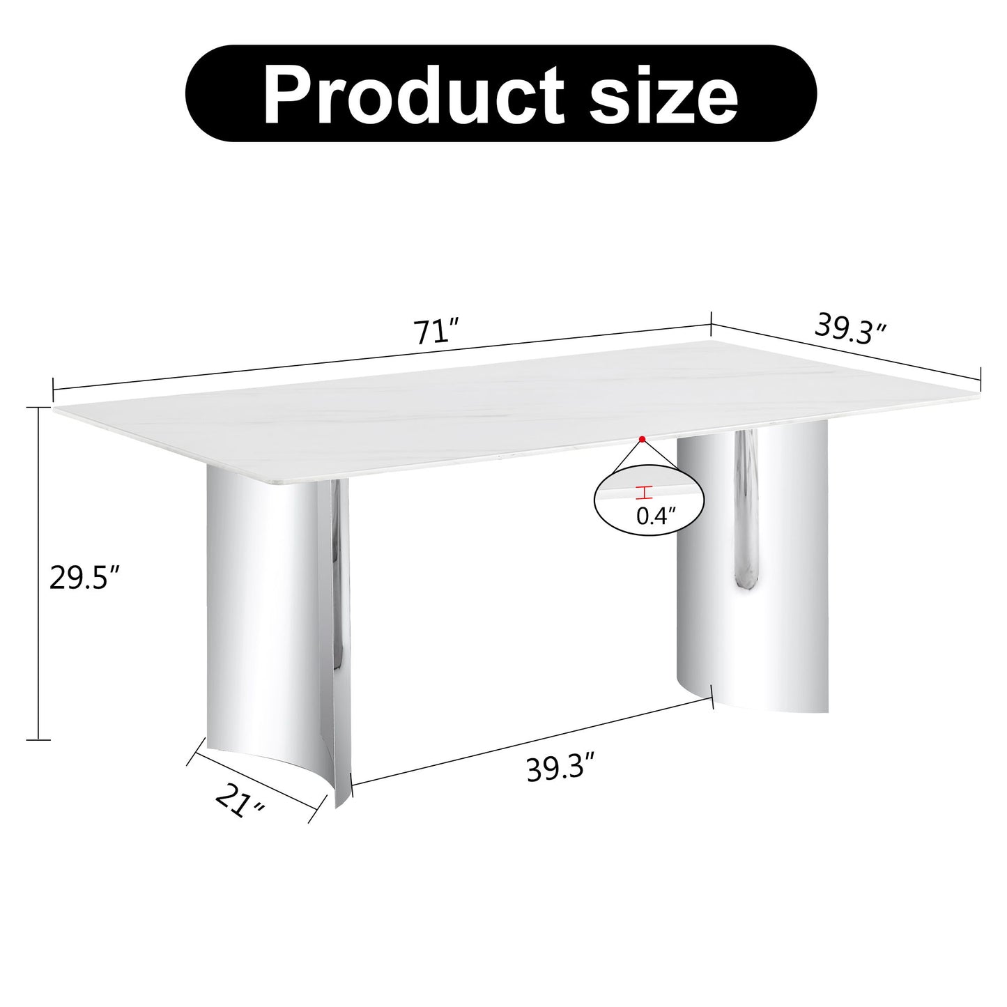 Modern Minimalist Dining Table With Imitation Marble Glass Desktop And Metal Legs Home Essentials