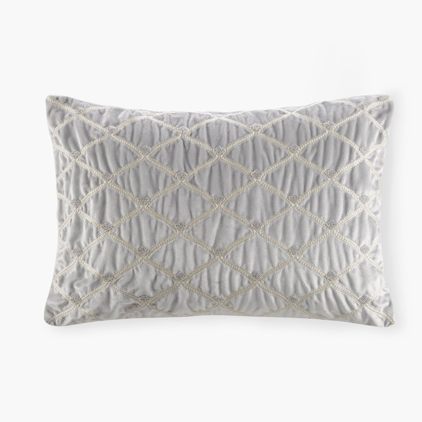 Aumont - Oblong Decor Pillow - Silver Croscill Classics