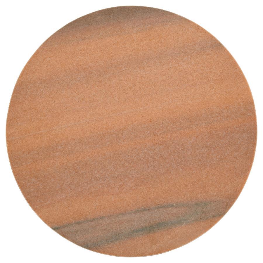 Colima - Round Wood Top Accent Side Table - Peach Coaster Fine Furniture