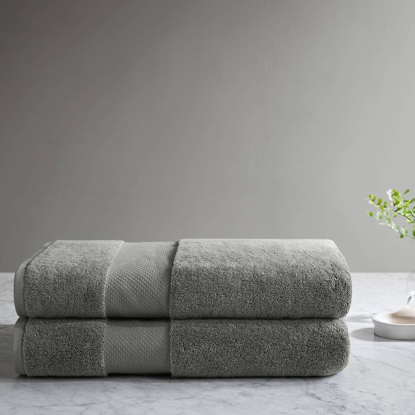 Turkish Bath Sheet 2 Piece Set - Charcoal Madison Park Signature