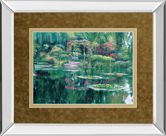 Swamp Scene - Mirror Framed Print Wall Art - Green Classy Art