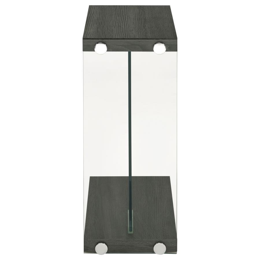Colby - Engineered Wood C-Shaped Side Table - Weathered Gray CoasterEveryday