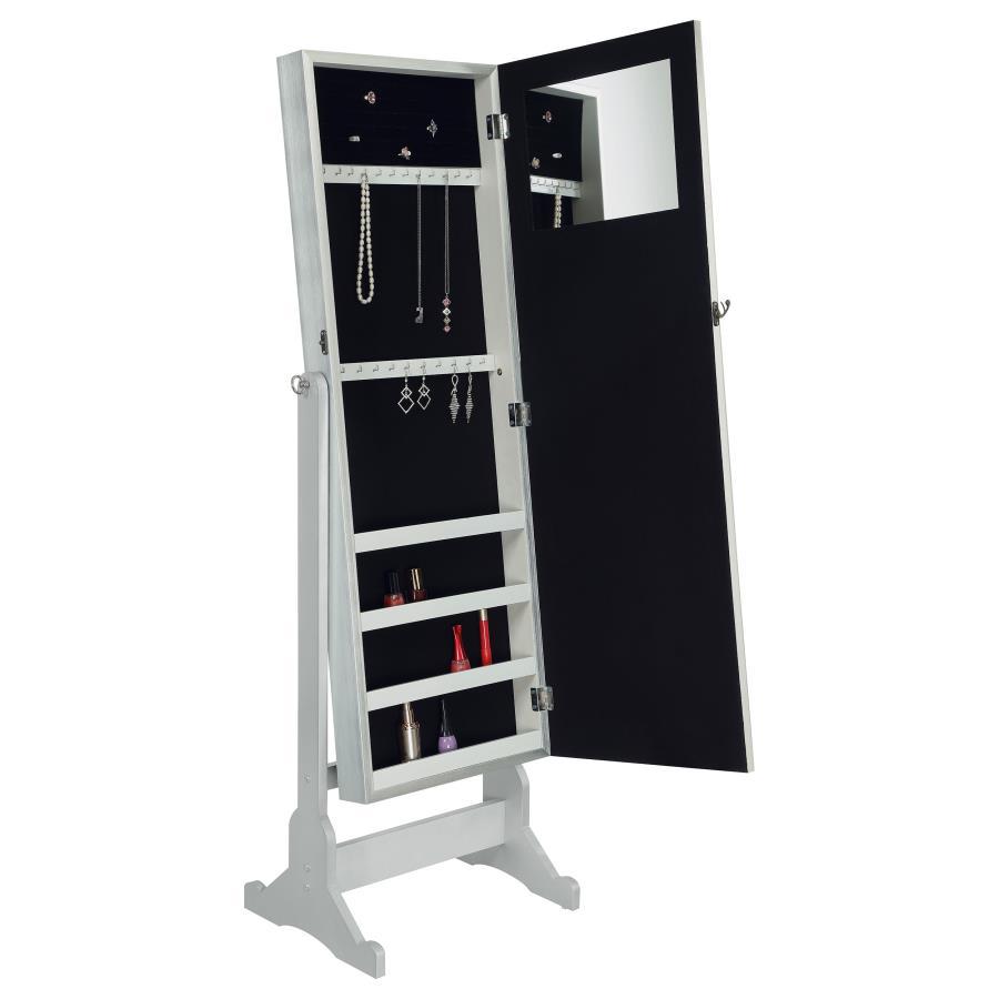Elle - Cheval Mirror With Jewelry Storage - Silver CoasterEveryday