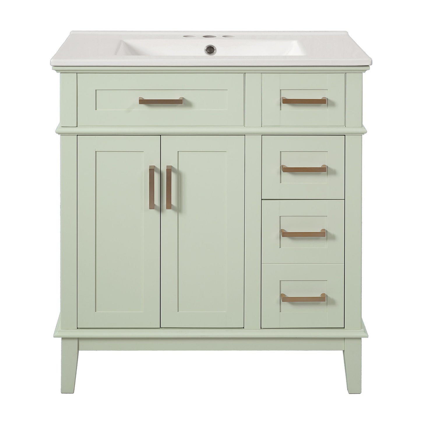 Modern Bathroom Vanity With Ceramic Sink, Soft Close Storage Cabinet Hearth and Haven