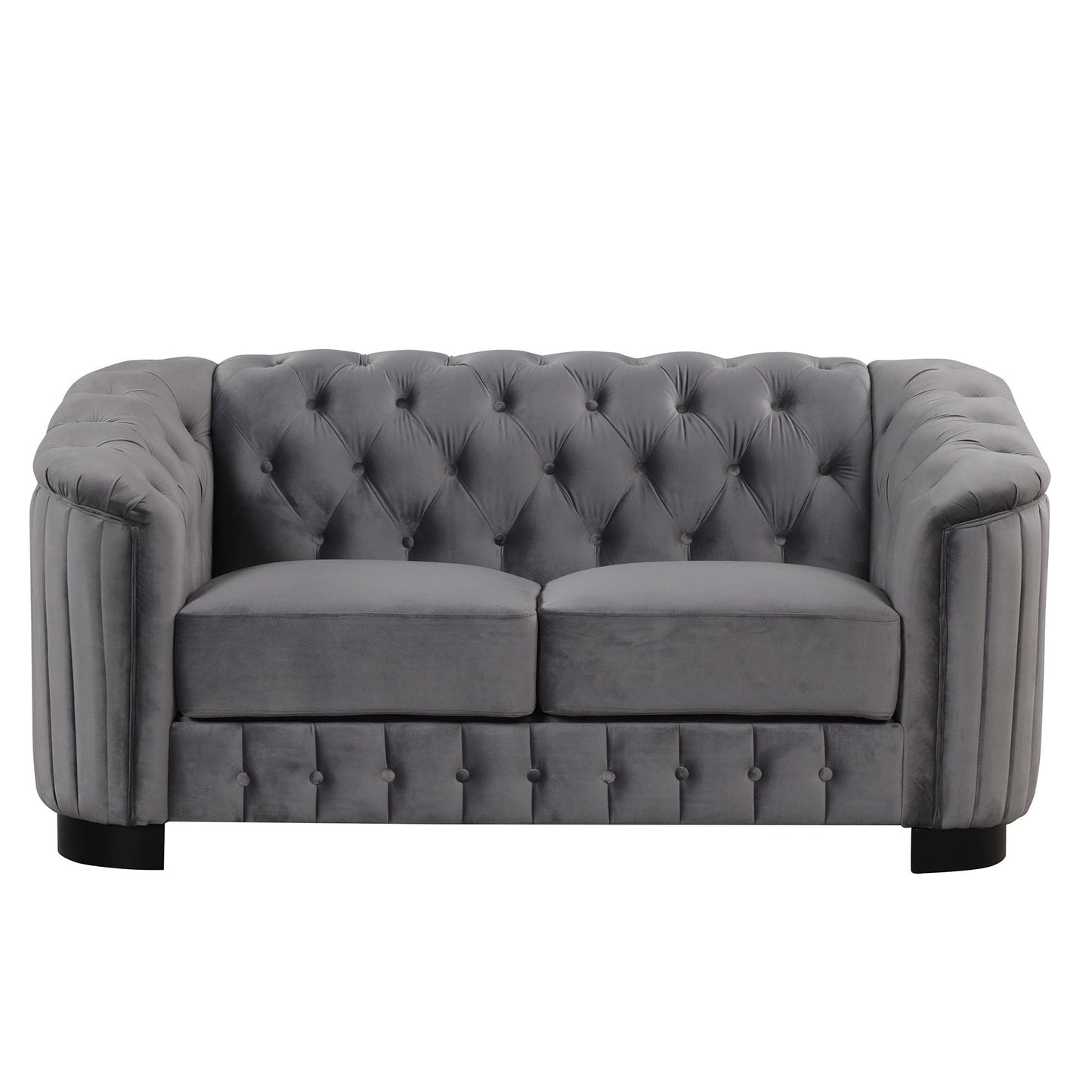 Upholstered Loveseat Sofa With Thick Removable Seat Cushion Hearth and Haven