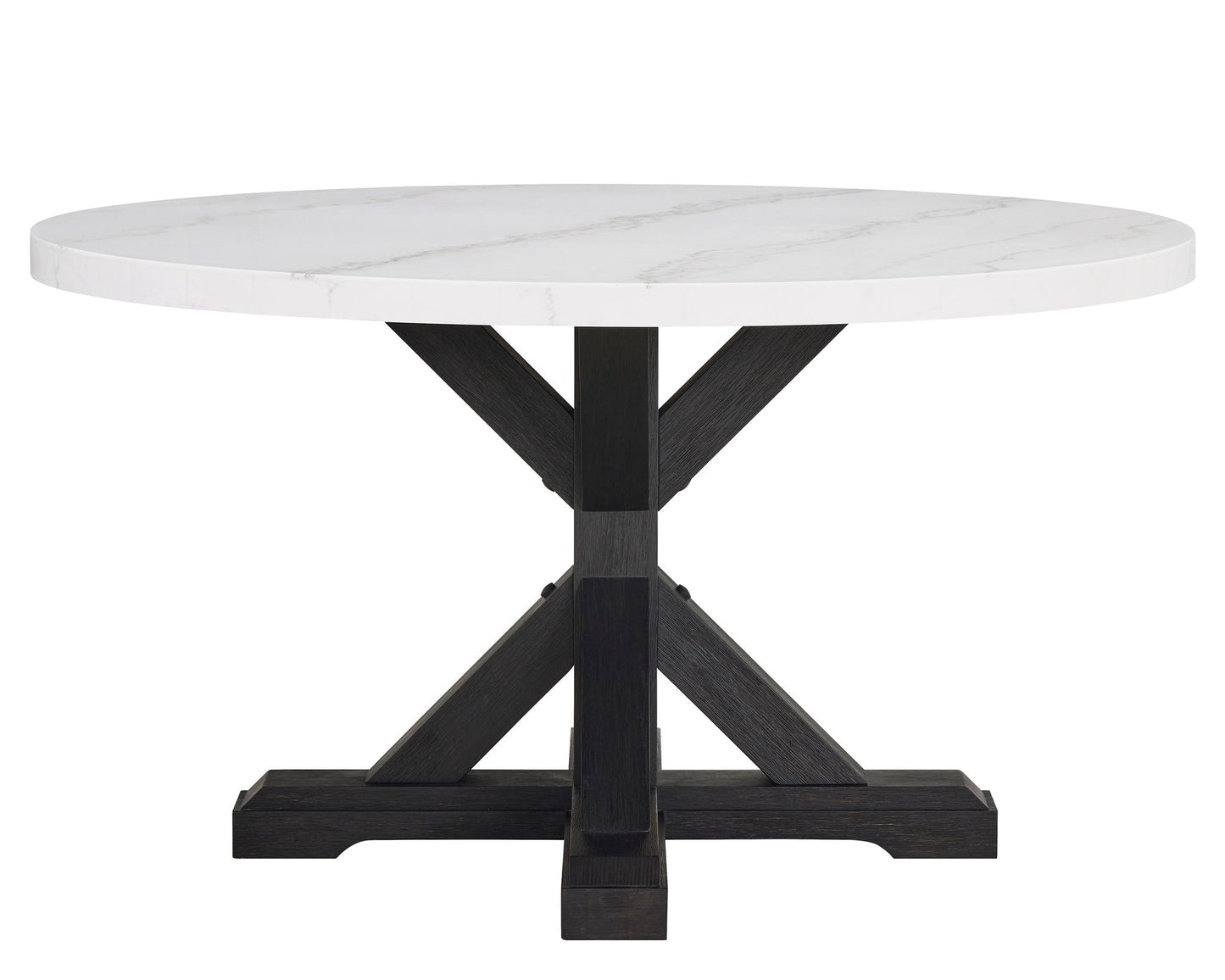 Varley - Genuine Marble Table - White & Charcoal Crown Mark