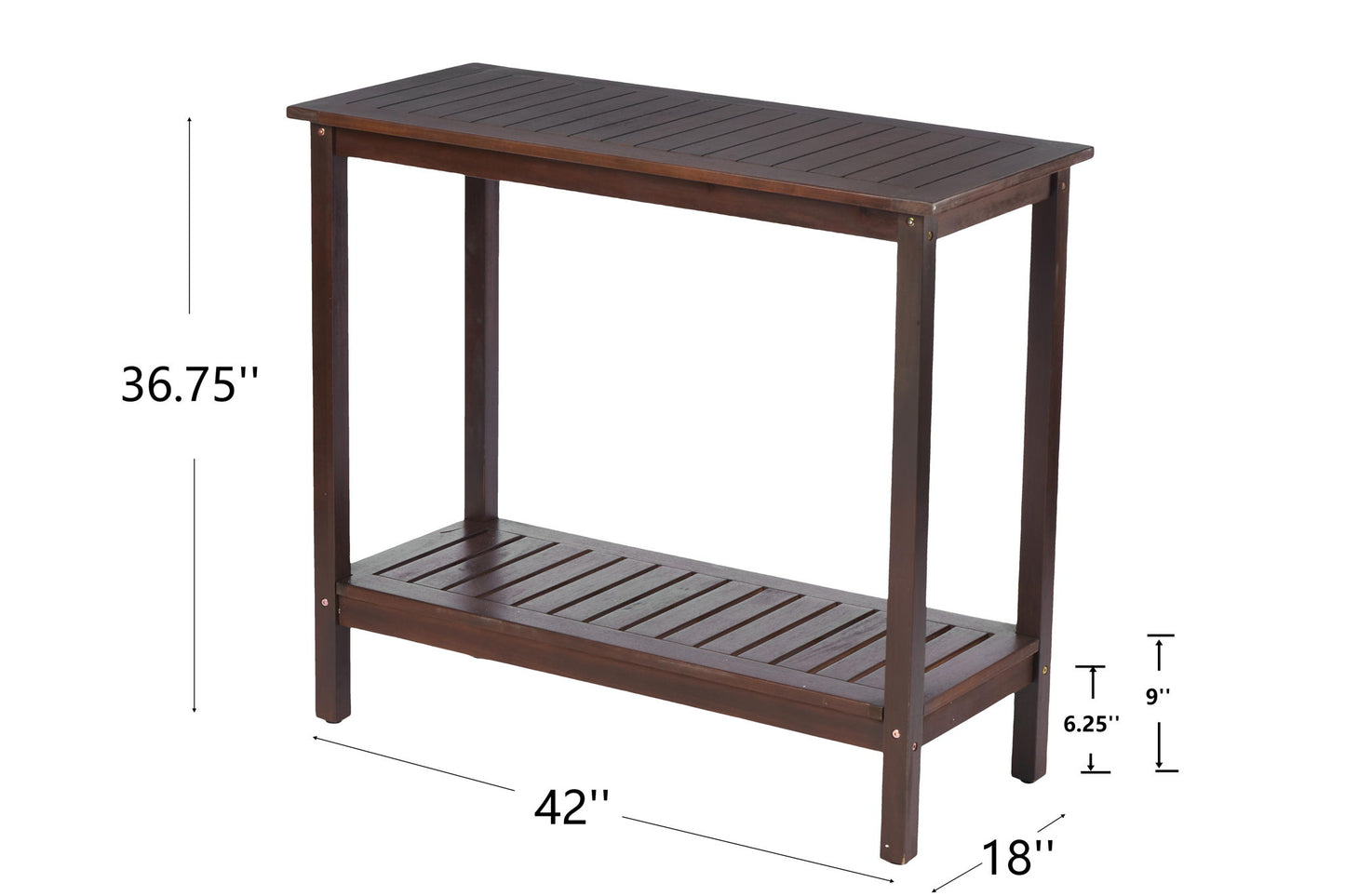 Workstation For Garden Balcony Garage, Acacia Console Potting Table Daily Nest