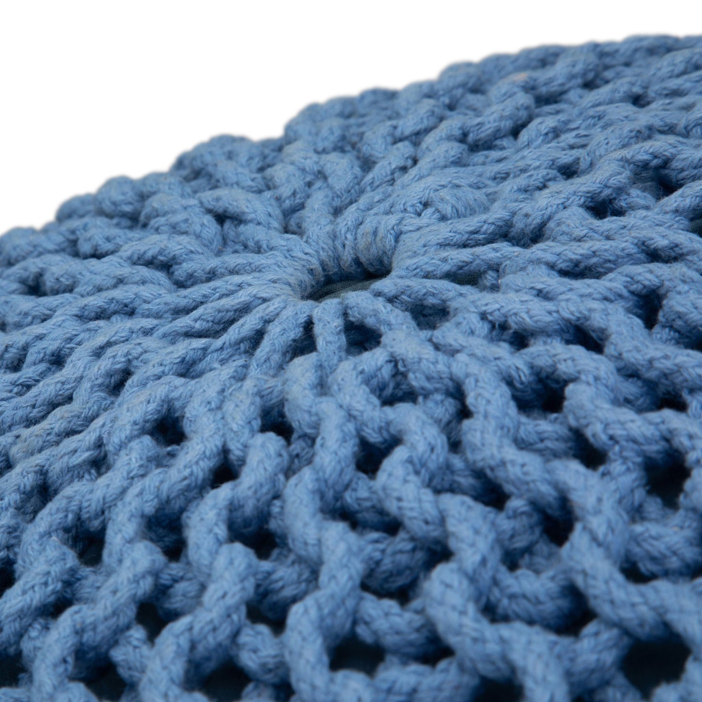 Nikki - Handcrafted Hand Knit Round Pouf Simpli-Home