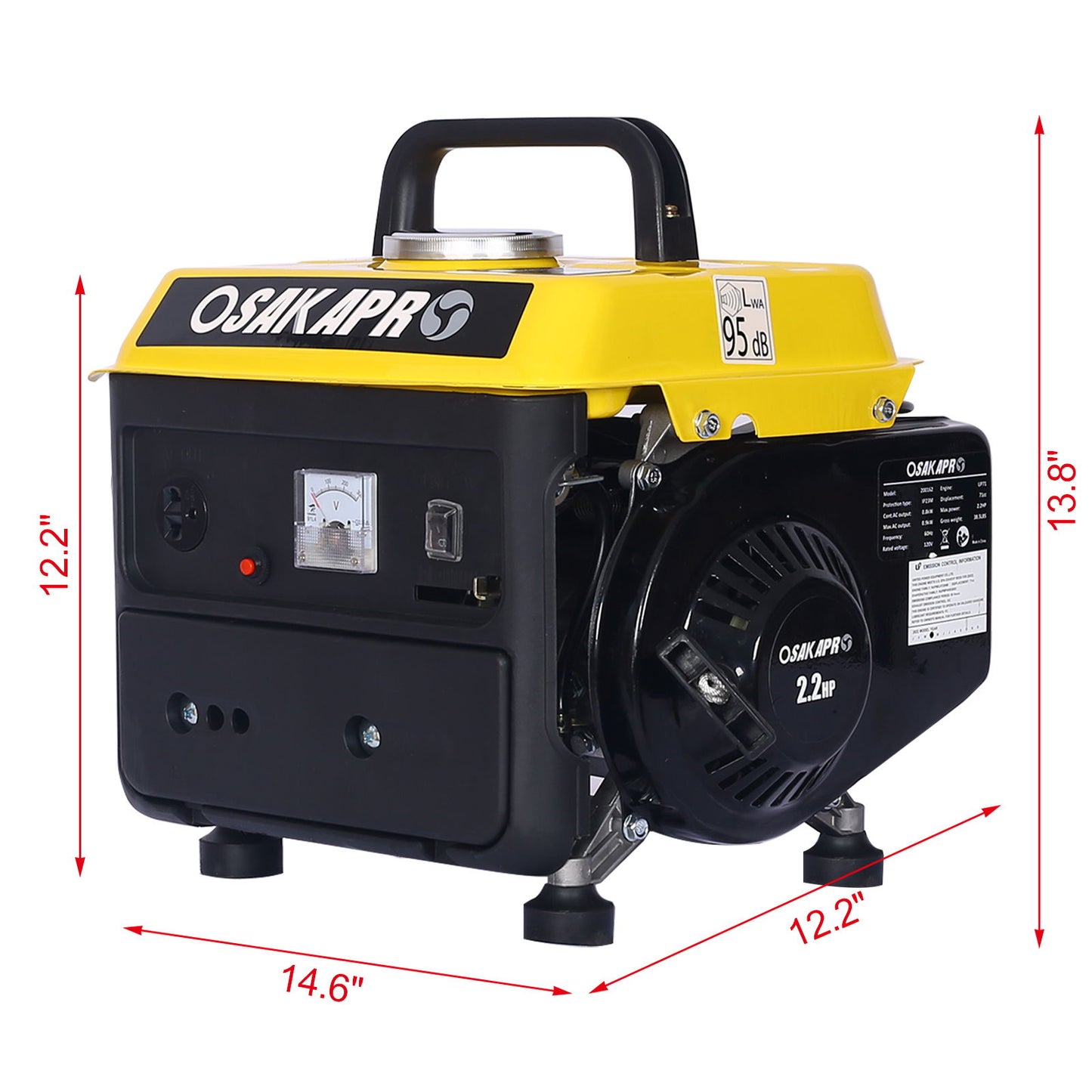 Portable Outdoor Generator Low Noise Gas Powered For Home Use - Yellow Daily Nest
