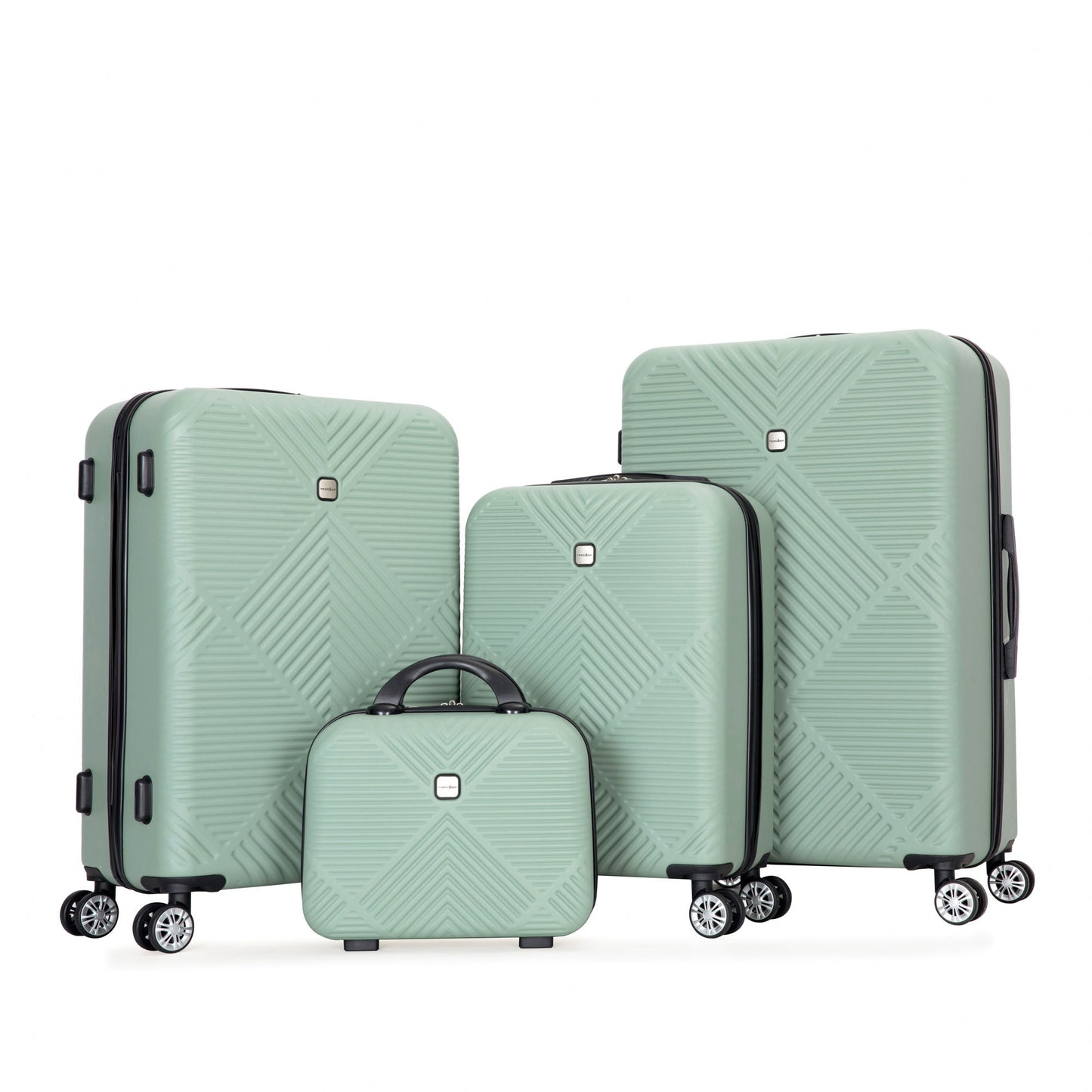4 Piece Lightweight Suitcase, Makeup Box, Aircraft Wheels Daily Nest