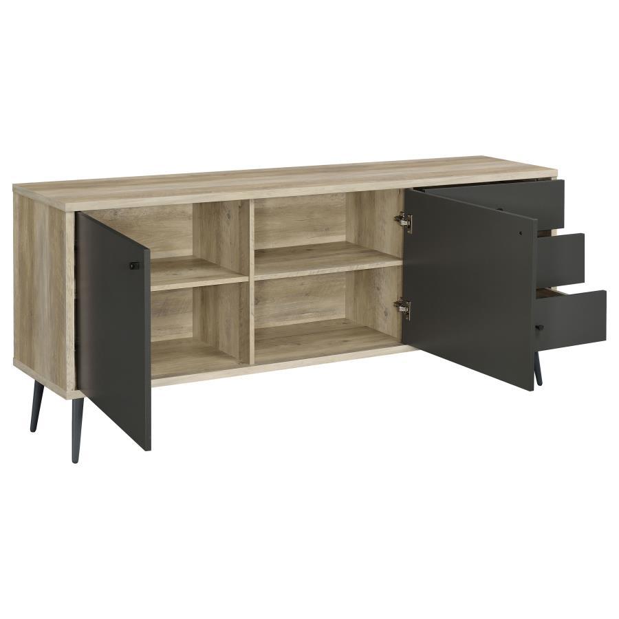 Maeve - 2 Door Engineered Wood Cabinet - Antique Pine And Gray Coaster Fine Furniture