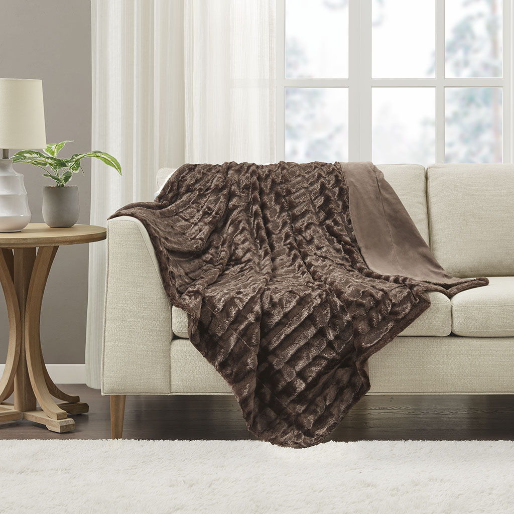 Duke - Long Throw - Brown Madison Park
