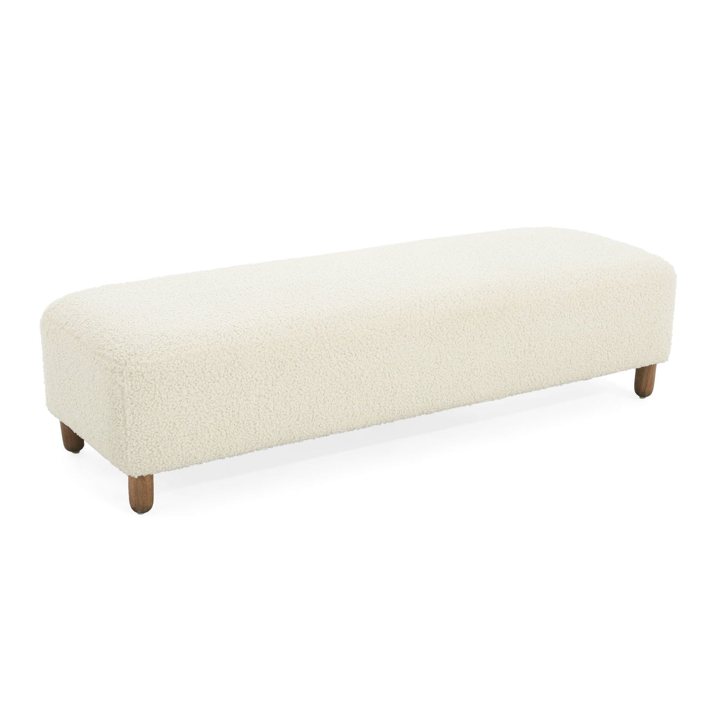Contemporary Ottoman With Foam Cushion And Durable Upholstery Noble House