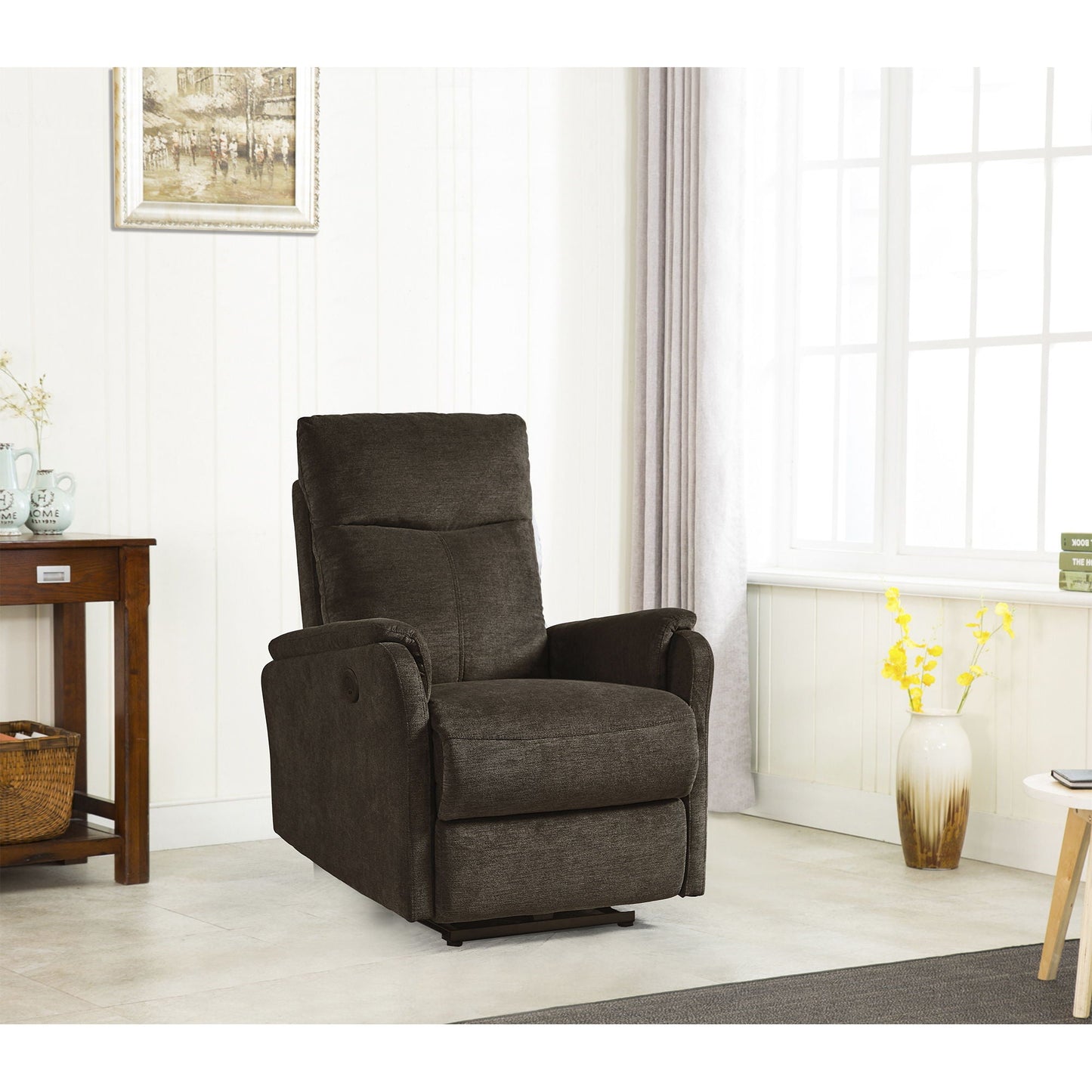 Recliner Chair With Power Function Easy Control Big Stocks, Recliner Single Chair For Living Room, Bed Room Refined Comfort