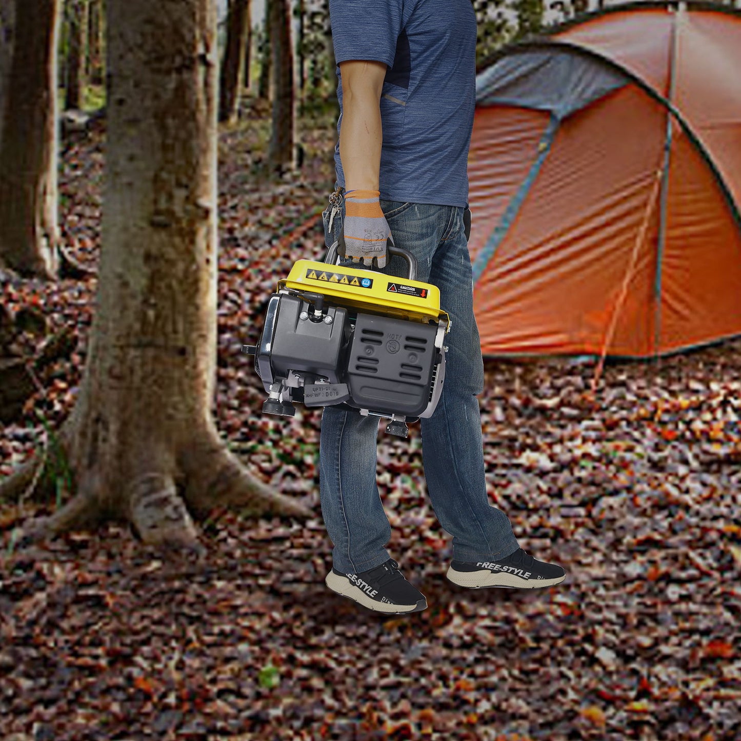 Portable Outdoor Generator Low Noise Gas Powered For Home Use - Yellow Daily Nest