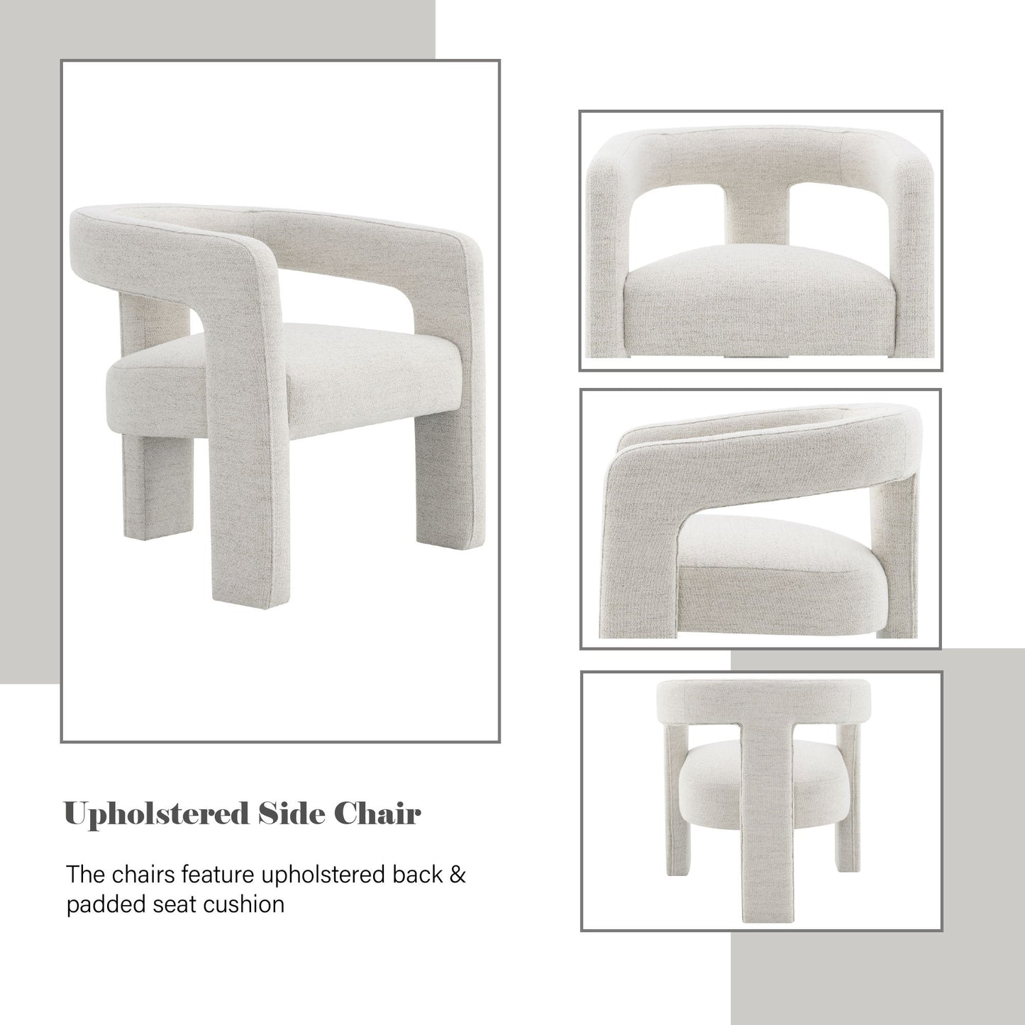 Lomas - Boucle Side Chair (Set of 2) - Beige Acme