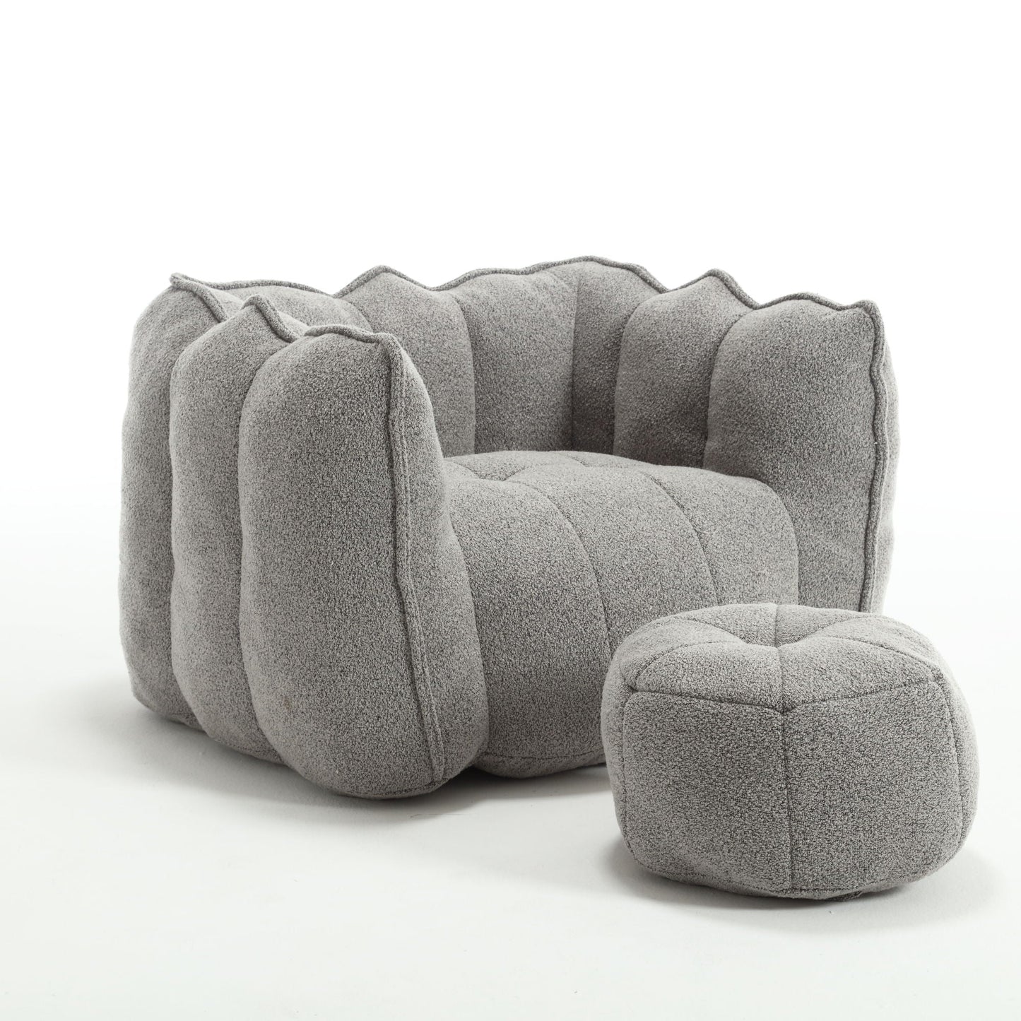 Soft Chenille Bean Bag Chair With High Resilient Foam Home Essentials