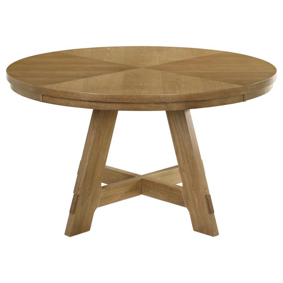 Danvers - Round Wood Dining Table - Brown Oak Coaster Fine Furniture