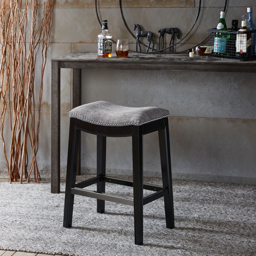 Belfast - Saddle Counter Stool - Gray Madison Park