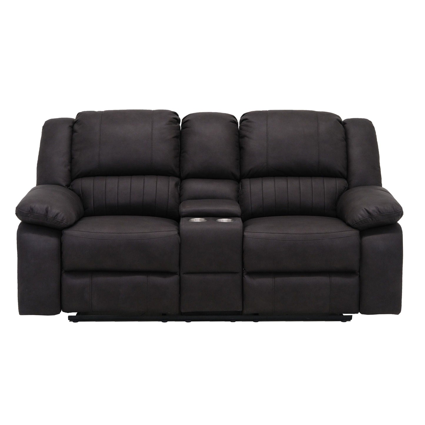 Marshall - Reclining Console Loveseat - Black Emerald Home