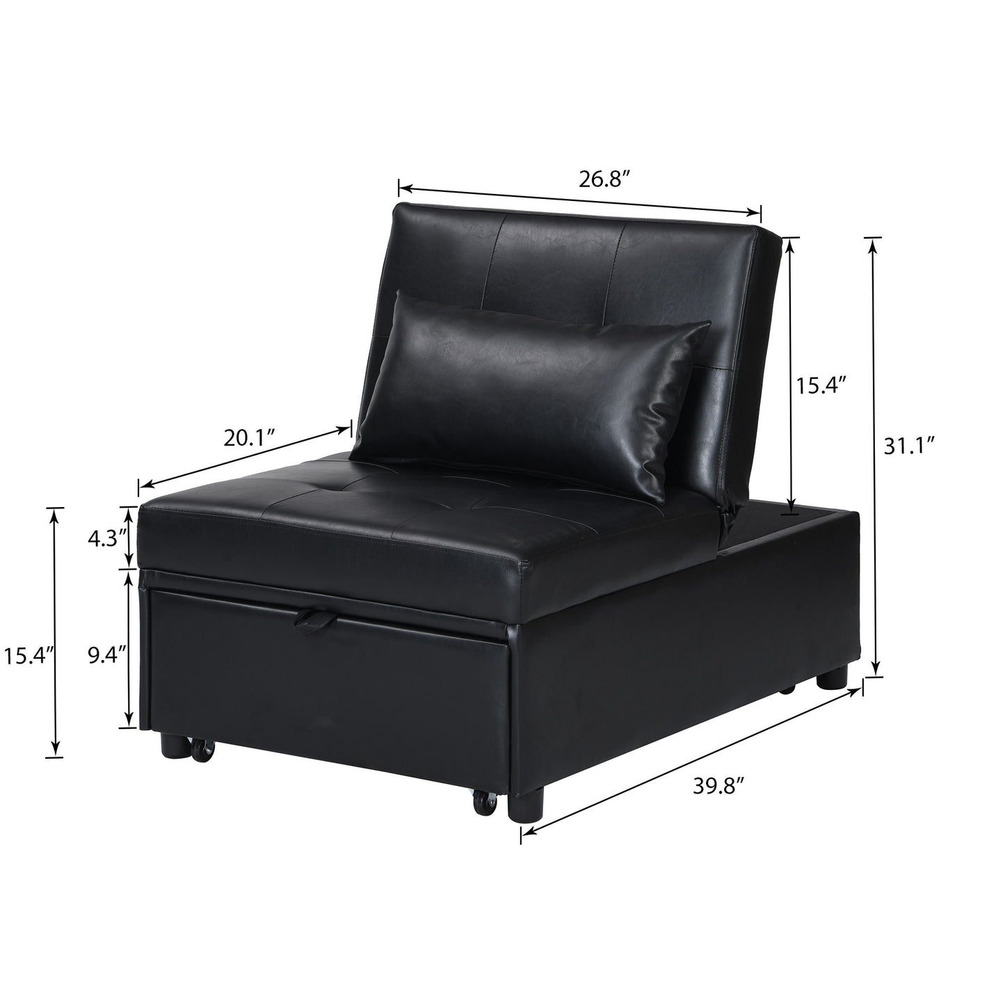 Versatile Folding Ottoman Sofa Bed Multifunctional Space Saver Home Essentials
