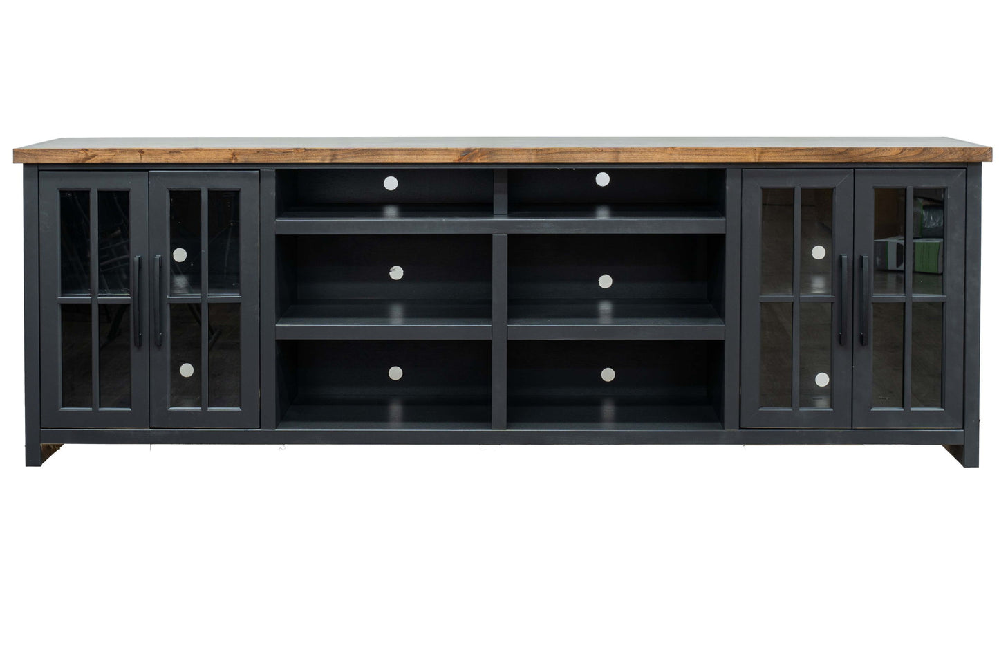 Essex - TV Stand Console For TVs Up To 100" - Black, Whiskey Legends