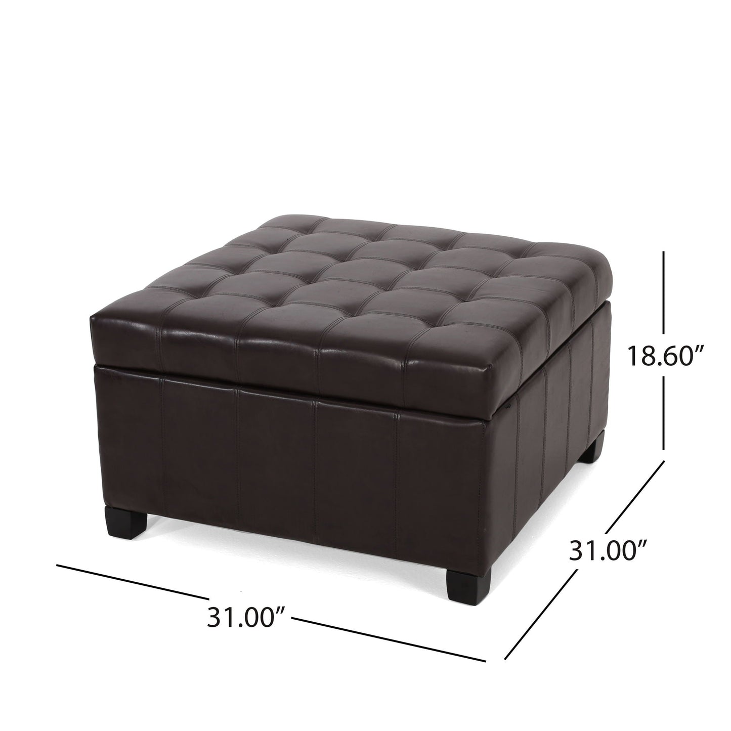 Isabella - Contemporary Ottoman With Storage Noble House