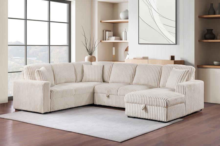Devonshire - Sleeper Sectional Sofa Storage Chaise Coaster Fine Furniture