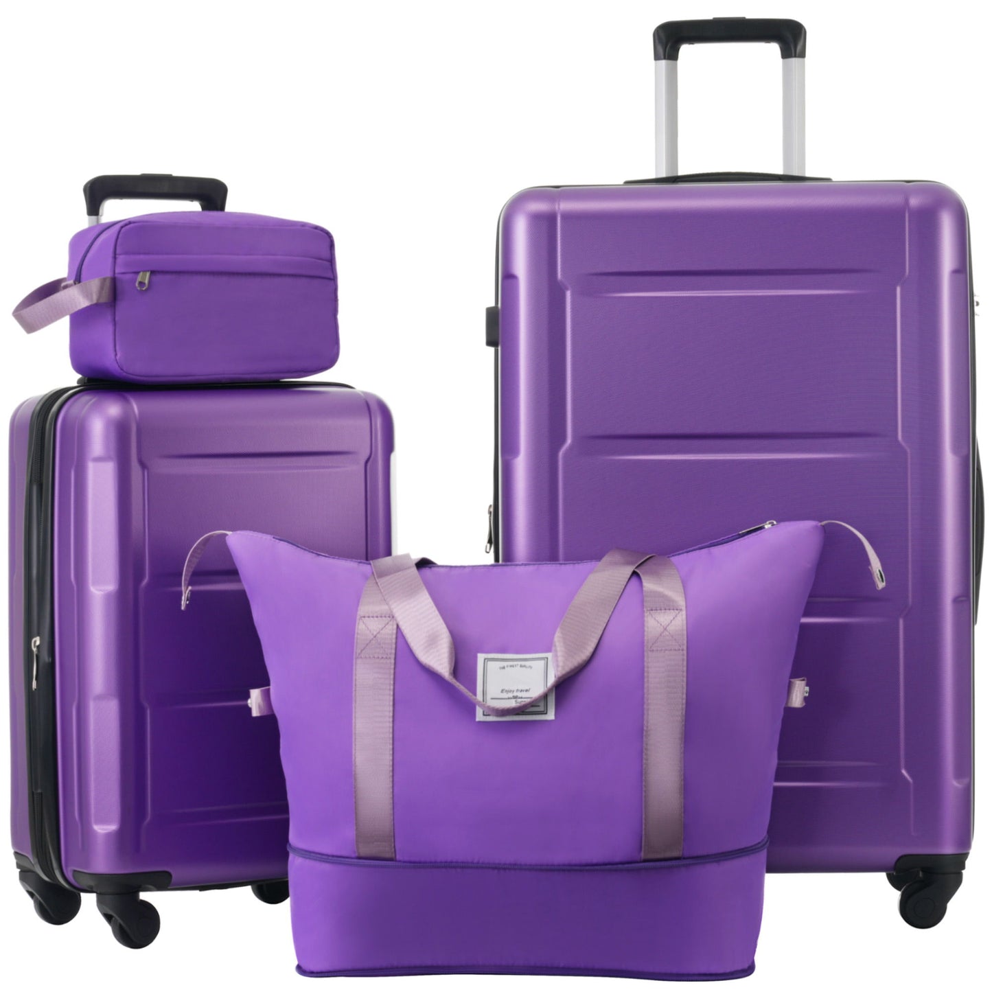 2 Piece Luggage Set With Bags Expanable Spinner Wheels ABS Lightweight Suitcase With Tsa Lock 20" / 28" Daily Nest