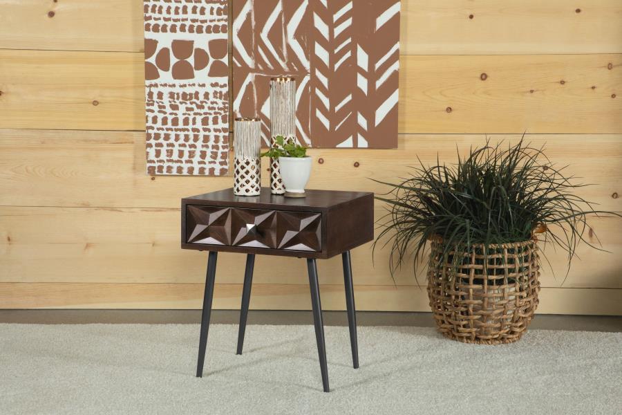 Ezra - 1-Drawer Rectangular Accent Side Table CoasterEveryday