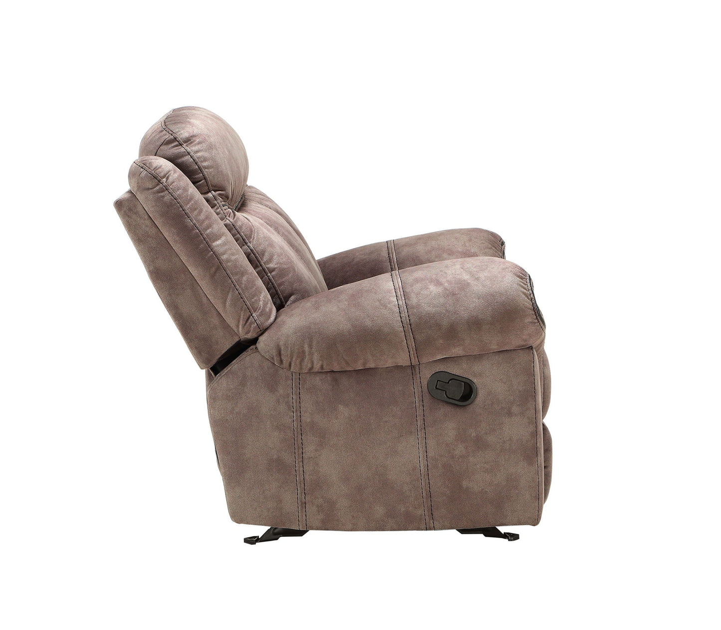 Zubaida - Two Tone Velvet Recliner Loveseat With USB Port Console Acme