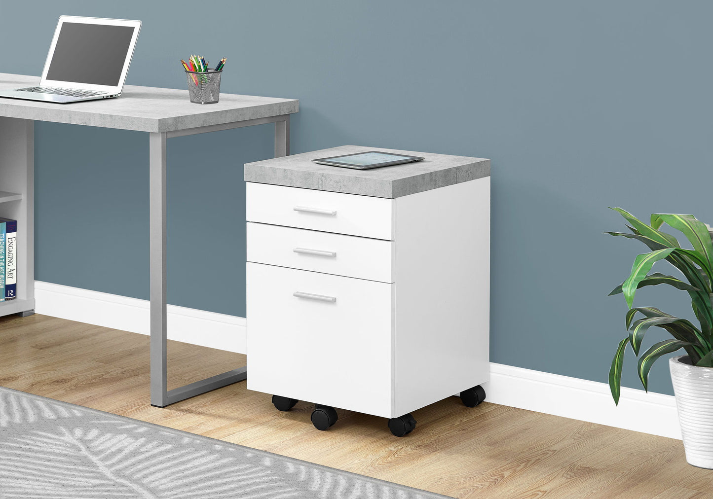 File Cabinet Rolling Mobile Storage Drawers Printer Stand For Office 8th Street