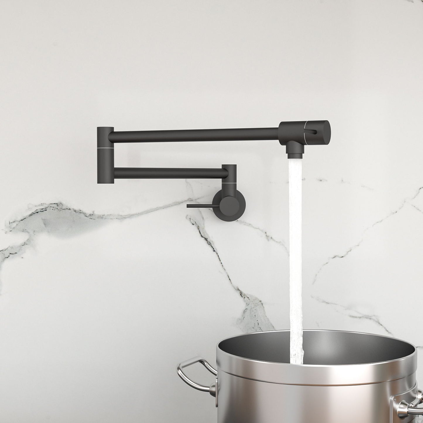 Modern Design Pot Filler Faucet Wall Mount Kitchen Sink, Folding Stretchable Daily Nest