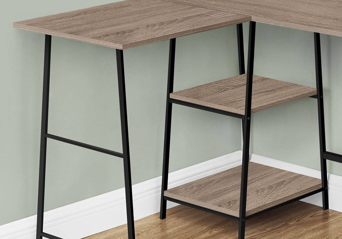 Computer Desk, Home Office, Corner, Storage Shelves, L Shape, Work, Laptop, Contemporary, Modern 8th Street