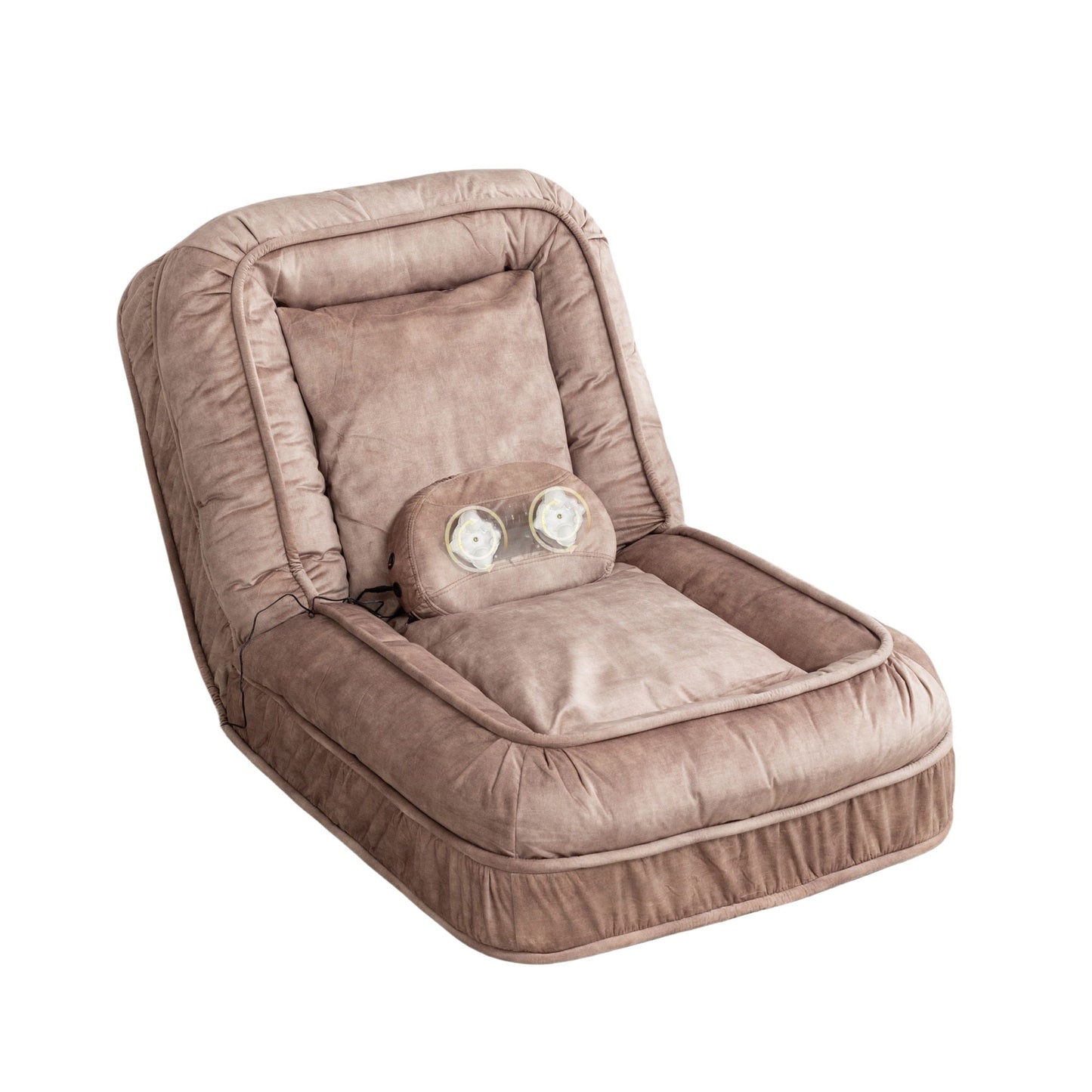 Upholstered Human Dog Bed And Pets, Bean Bag Floor Sofa With Massage Pillow, 5 Adjustable Positions & 2 Soft Pillows Home Essentials