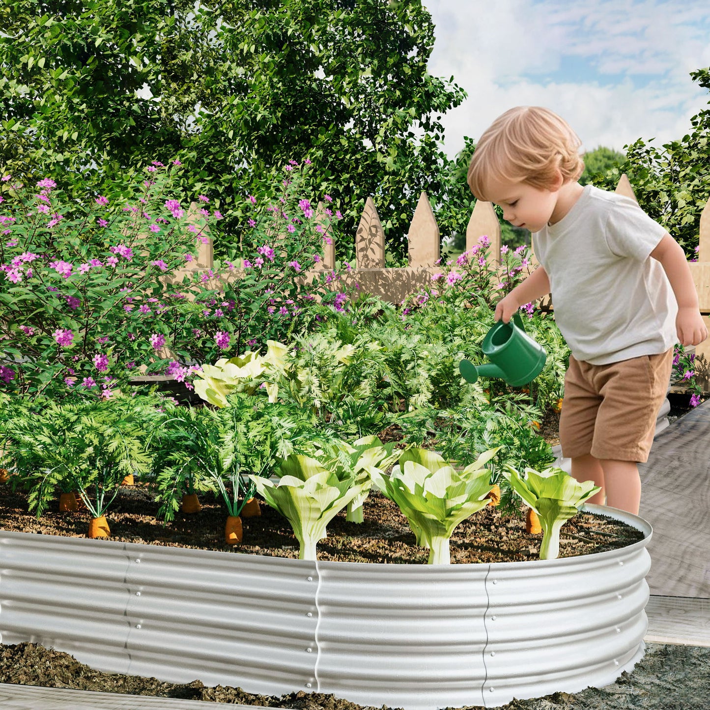 Heavy Duty Galvanized Raised Garden Bed Kit For Vegetables, Flowers & Herbs Daily Nest