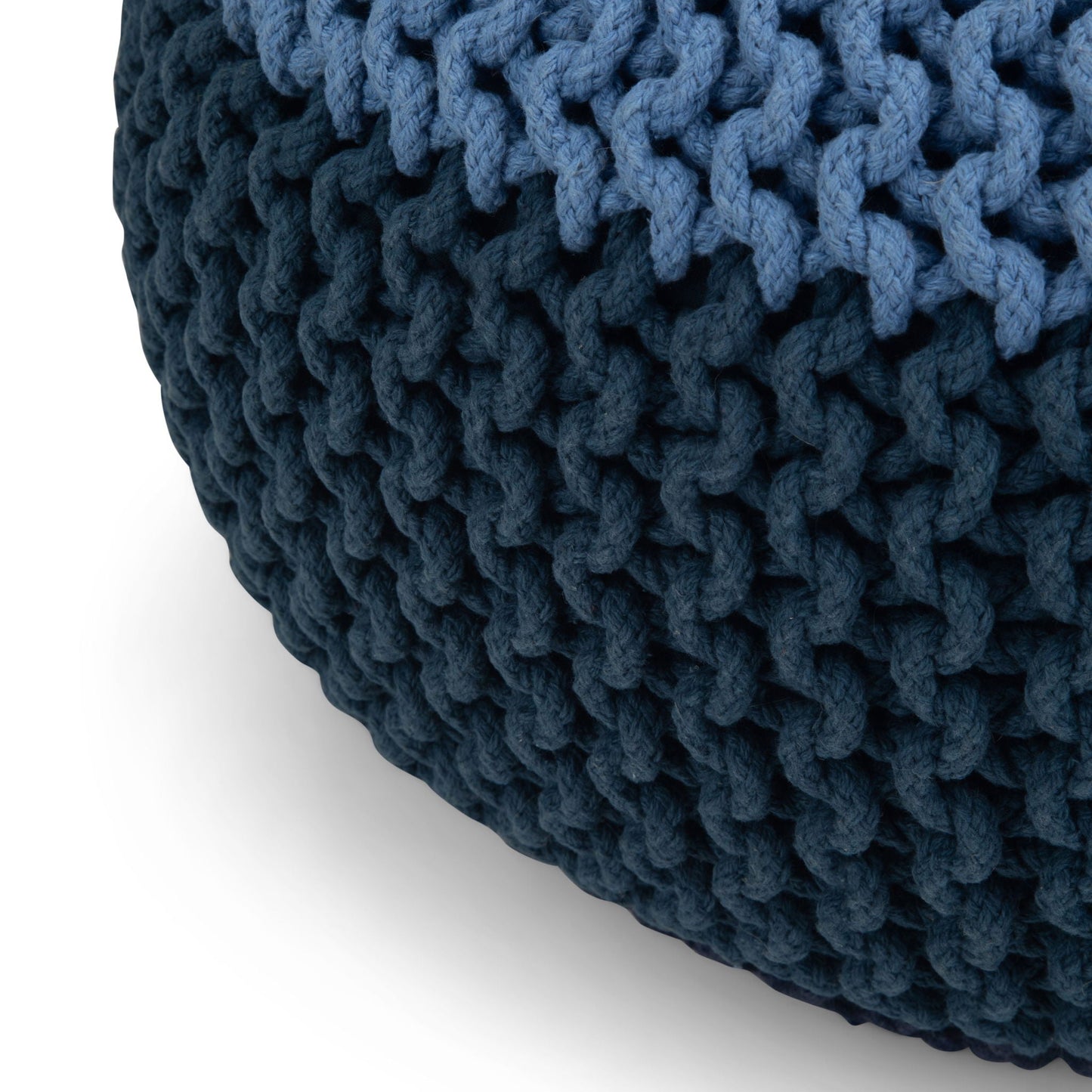 Nikki - Handcrafted Hand Knit Round Pouf Simpli-Home