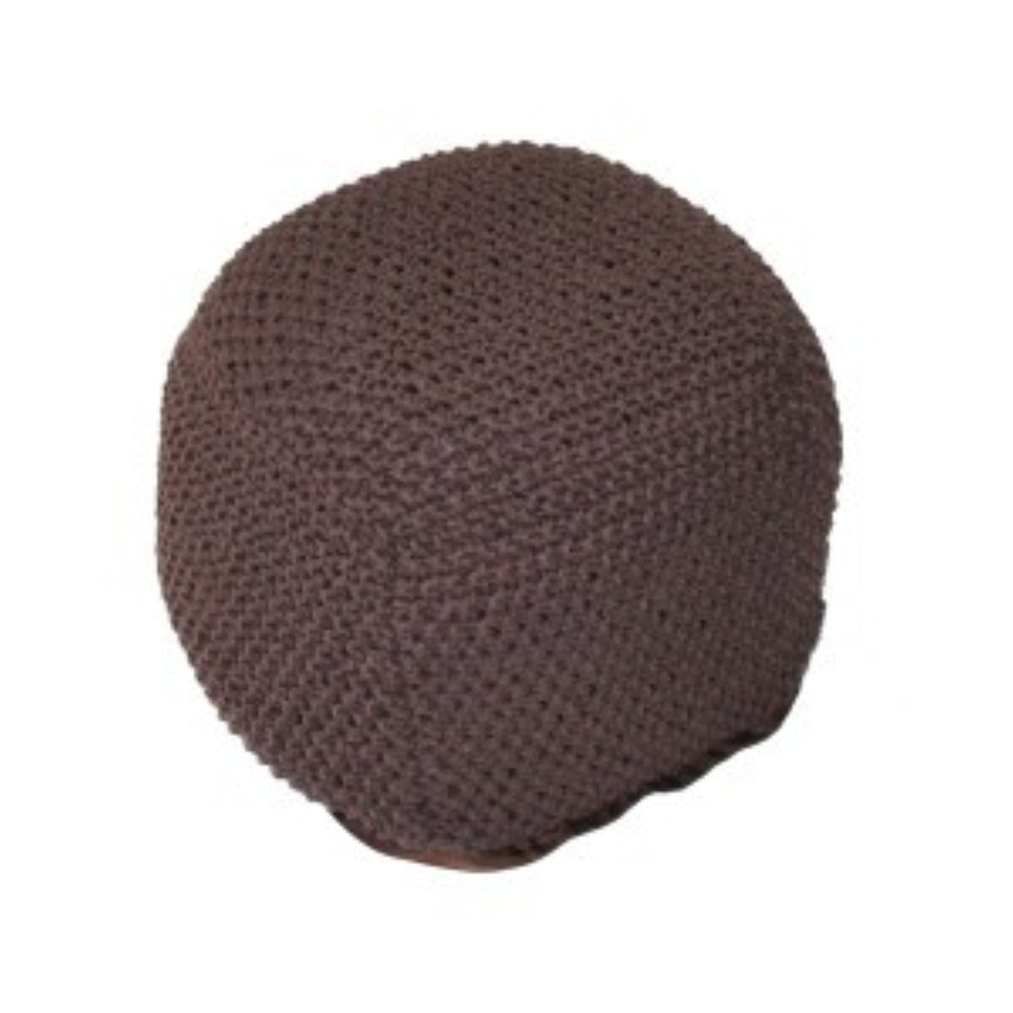 Semi Rounded Pouf, Cable Knitted, Perfect Seating Home Essentials