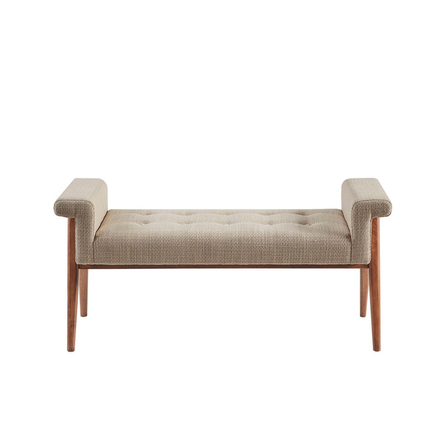 Accent Bench With Button Tufted Seat - Tan - Snoozhouse